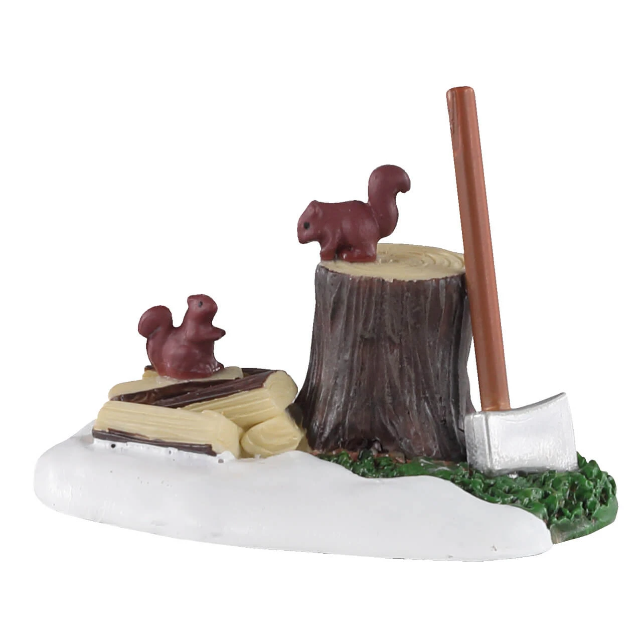 Lemax Axe, Tree Stump And Squirrels (oh My) 3 Lemax Axe, Tree Stump And Squirrels (oh My)