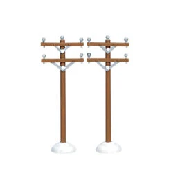 Lemax Set Of 2 Telephone Poles