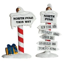 Lemax North Pole Signs Set Of 2