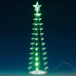 Lemax Lighted Silhouette Tree - Green - 9 Inch