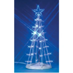 Lemax Lighted Silhouette Tree - Blue - 6 Inch