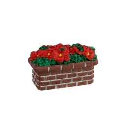 Lemax Poinsettia Planter Village Accessory