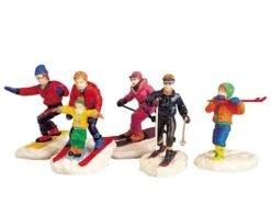 Lemax Winter Fun Skiers - 5 Piece Set