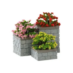 Lemax Flower Bed Boxes For Christmas Village - Set Of 3
