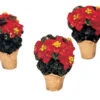 Lemax Poinsettias For Christmas Village, Set Of 5