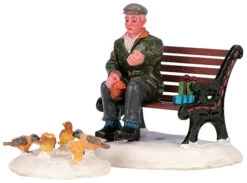 Lemax Feeding The Pigeons - 2 Piece Set